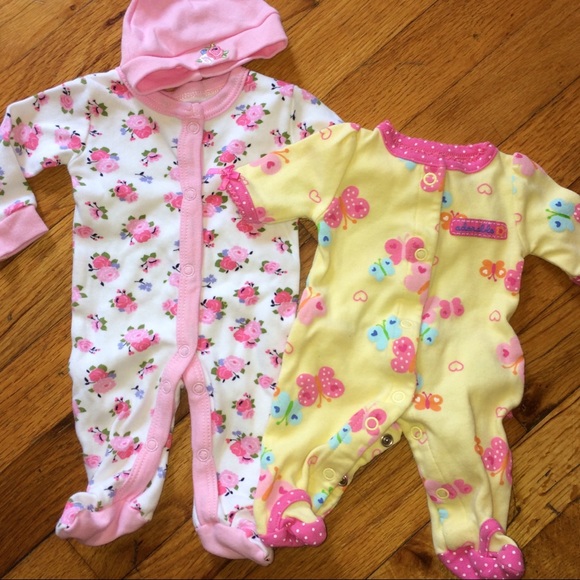 preemie baby girl sleepers